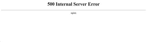 Internal Server Error Nginx