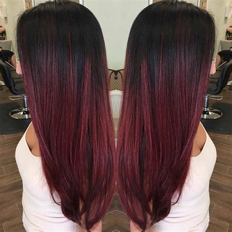 Top 10 Red Ombre Hair Color For Brunettes Balayage Ideas And Inspiration