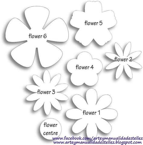 Arte Y Manualidades Tellez Plantillas Para Flores Paper Flower