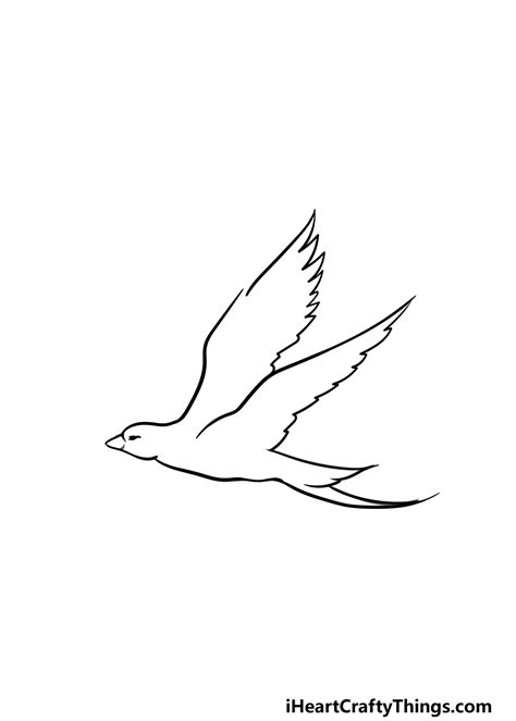 How To Draw A Bird Easy Flying Drawing Ideas