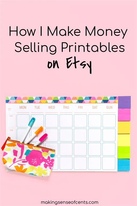 How I Make Money Selling Printables On Etsy How To Sell On Etsy