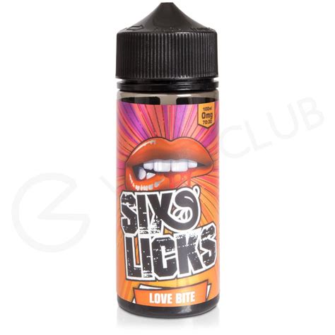 Love Bite Shortfill E Liquid By Six Licks