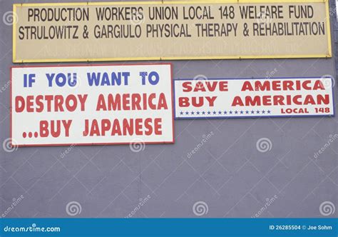 Save America Buy American Sign Editorial Stock Image Image Of Jobs