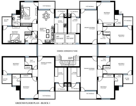 Furnished and unfurnished floor plans available! Small apartment building plans, Residential building plan ...