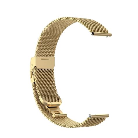 Das feingliedrige milanaise armband erfreut sich großer beliebtheit und ist gerade im sommer eine stilvolle alternative zu leder. Milanaise-Armband Edelstahl Gold (20mm) | Garmin - Shop ...