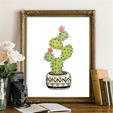 Cactus Wall SET Art Cactus Wall Art Cactus Print Cactus - Etsy