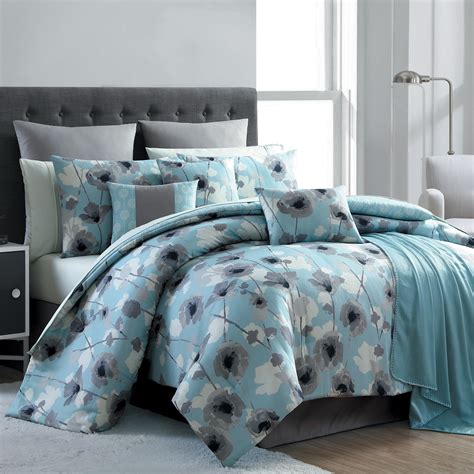After styling the crib with sheets and baby pillows, embellish the. Essential Home 16-Piece Complete Bed Set - Blue Poppy ...