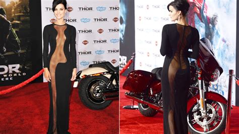 jaimie alexander wears one of the most revealing dresses ever to thor premiere fox news