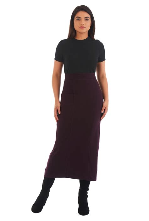 An Elastic Banded Waist Enhances The Sleek Look Of Our Long Straight