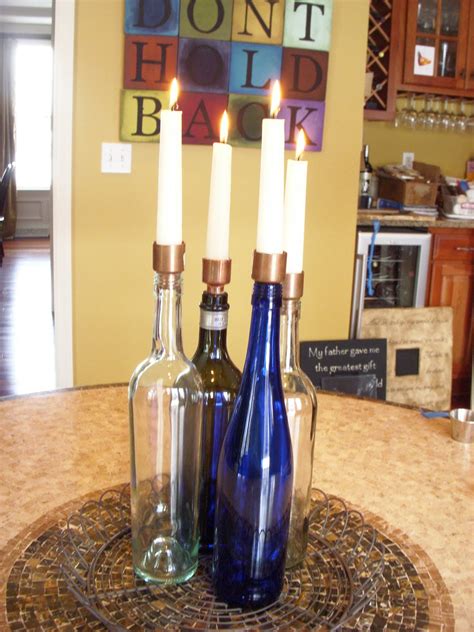 Hope Studios Wine Bottle Candle Holders