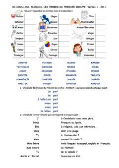 Verbes Worksheets