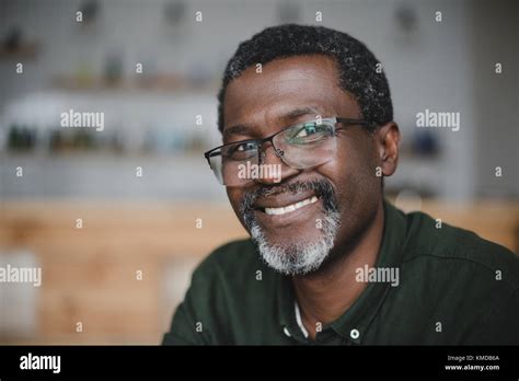Mature African American Man In Bar Stock Photo Alamy