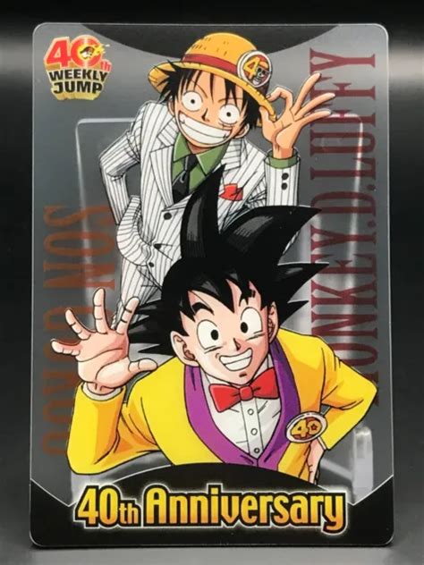 Goku Luffy Dragon Ball One Piece 40th Weekly Jump Card Tcg Morinaga No