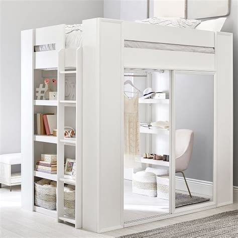 South shore tiara loft bed with desk, twin. Sleep & Style Wardrobe Loft Bed - Sale | Pottery Barn Teen