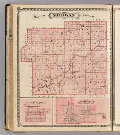 Map Of Morgan County With Mooresville Martinsville David Rumsey Historical Map Collection