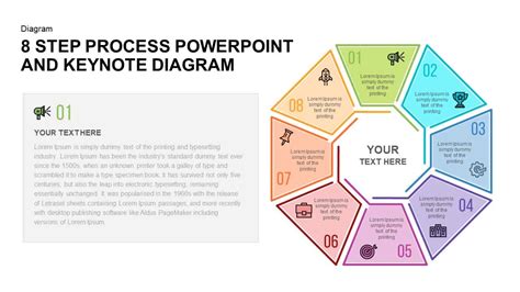 8 Step Process Diagram Template For Powerpoint And Keynote Images And