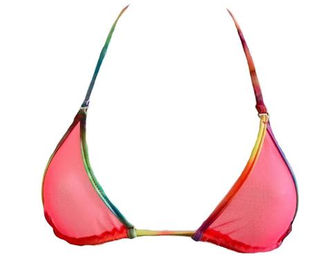sheer hot pink micro bikini top sexy string swimwear minimal etsy