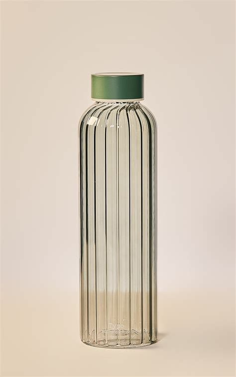 Typo Ribbed Green Glass Bottle Prettylittlething
