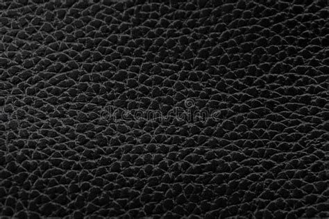 Black Natural Leather Texture Macro Dark Material With A Pattern