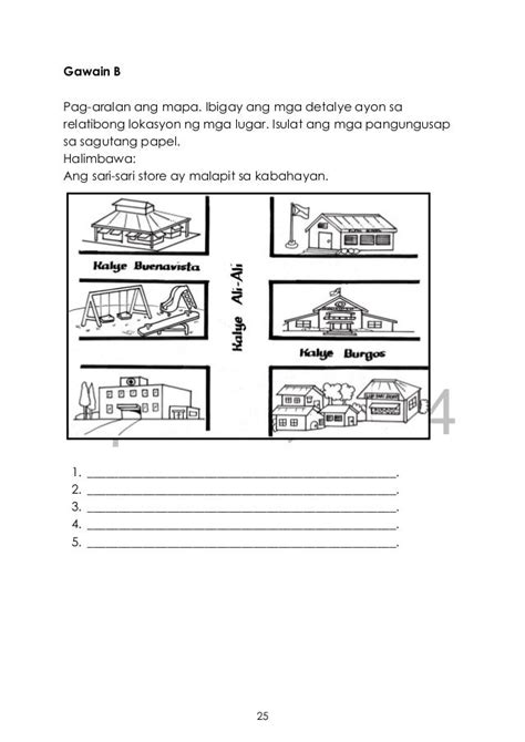 Grade 3 Araling Panlipunan Q1 Ep1 Mga Simbolo Ng Mapa Worksheet Kisah