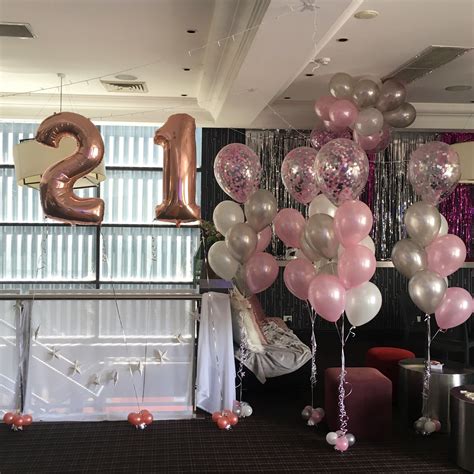 Girls 21st | White party decorations, Rose gold party decor, Gold