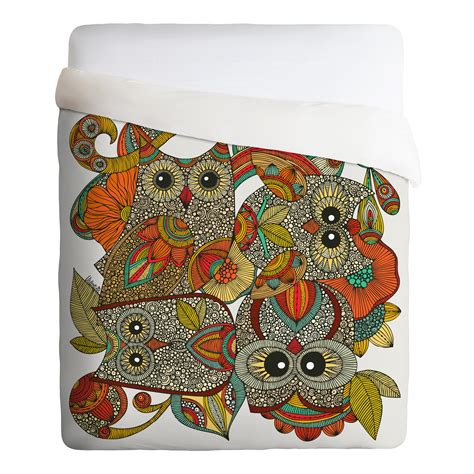 Deny Designs Valentina Ramos 4 Owls Duvet Cover Queen Quilt