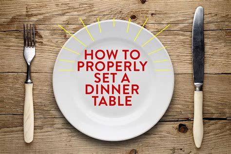 How To Properly Set A Table For Dinner
