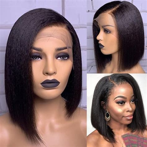 yaki straight side part bob wig frontal lace wig short lace front wigs lace wigs bob wigs