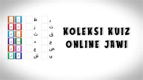 Õpilased peaksid korraldama kirjad vastuse liikmed saamiseks. Kuiz Online Jawi Tahun 1 - Pendidik2u
