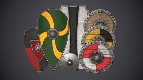 Medieval Shields 3d Asset Cgtrader