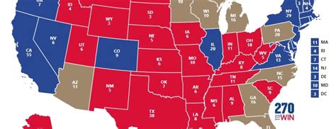 Electoral College Votes States Map The White House Is Seen On