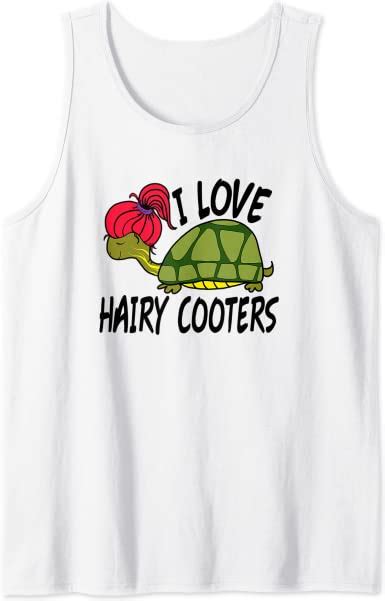 I Love Hairy Cooters Funny Reptile Turtle Cartoon Saying