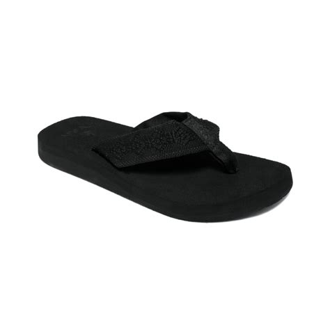 Reef Sandy Thong Sandals In Black Lyst