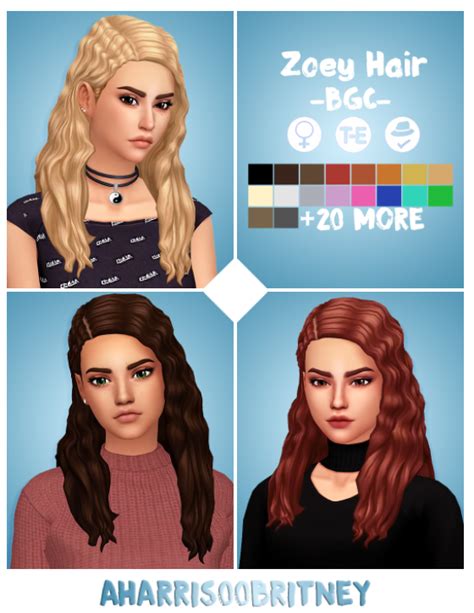 Zoey Hair By Aharris00britney Via Tumblr Female Hair Long Wavy