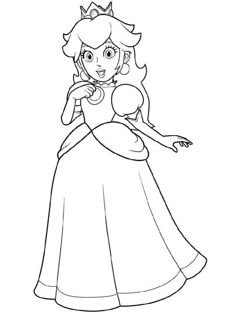 Princess Peach coloring pages. Free Printable Princess Peach coloring