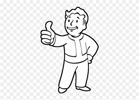 Fallout Vault Boy Clipart Svg Drawings Stencil Coloring Posters Easy