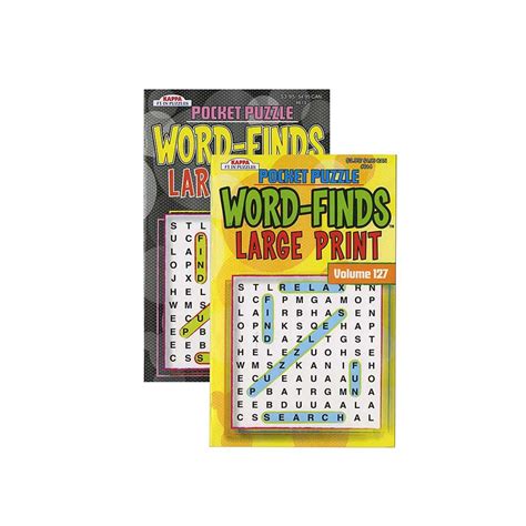 Puzzles Book Kappa Pocket Puzzle Word Finds Large Print Digest Size 2