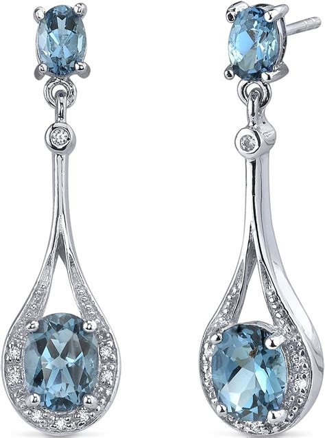 Amazon Com London Blue Topaz Dangle Earrings Sterling Silver 4 00
