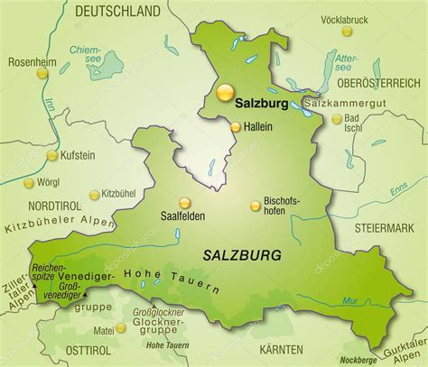 Map Of Salzburg — Stock Vector © Artalis 40917709