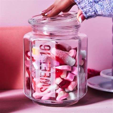 Personalised Sweet 16 Sweetie Jar By Sophia Victoria Joy