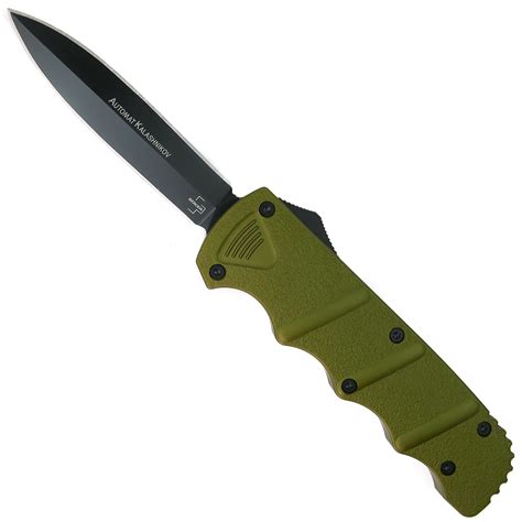 Boker Plus Od Green Kalashnikov Otf Auto Knife Black Dagger Blade