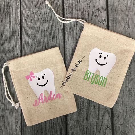 Personalized Tooth Fairy Bags Tooth Holder Kids T By
