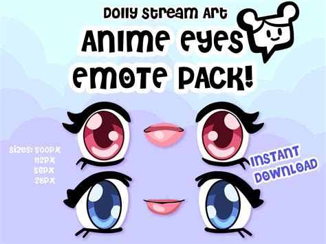 Anime Eyes Twitch Emote Pack Mix And Match Chibi Eyes Emotes Etsy Canada