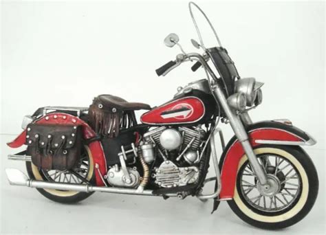 Handmade Vintage V Twin Harley Davidson Motorcycle Diecast Model Toy