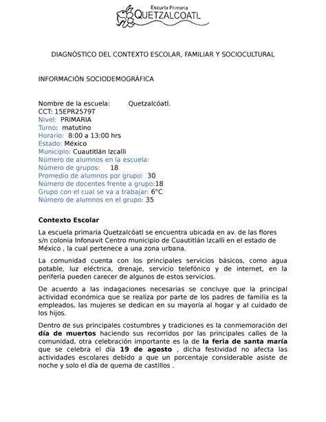 Diagnóstico 6 C22 23 DIAGNOSTICO nem DIAGNÓSTICO DEL CONTEXTO