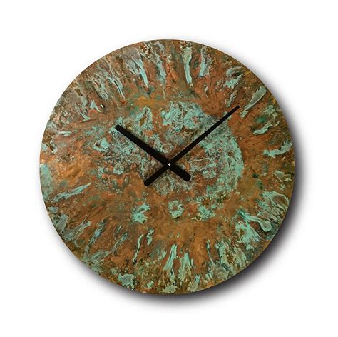 Oversized Copper Wall Clock 24 Inch Round Decorative