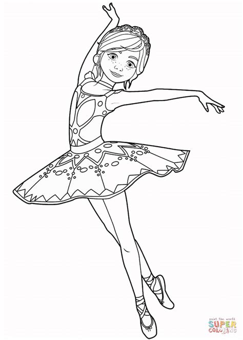 (ballerina) print a wonderful picture of the animation movie leap! Félicie Milliner from Ballerina Movie coloring page | Free ...