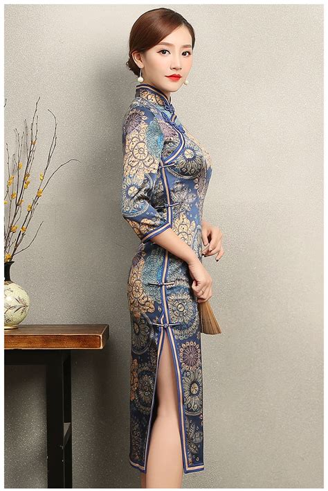 Fabulous Paisley Silk Chinese Qipao Cheongsam Dress Qipao Cheongsam Dresses Women