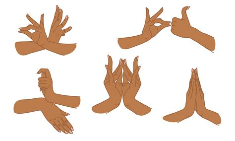 Different Traditional Hand Signs Of A Dancing Woman Indian Classical