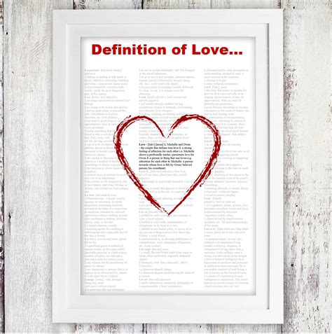 Definition Of Love Personalised Framed Poster | 799-031 | gifts .ie